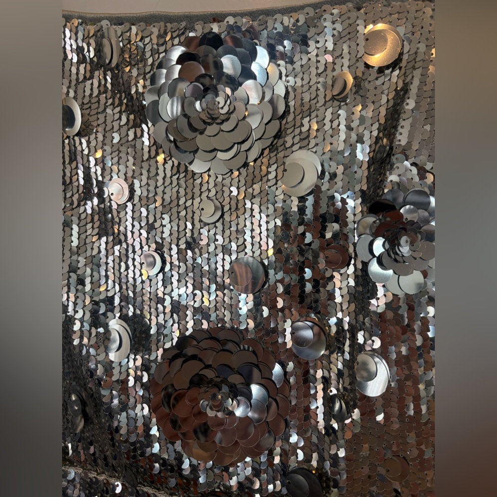 Lulus Disco Aura Silver and Grey Paillette Sequin Bodycon Mini Dress S NWOT - Picture 6 of 7